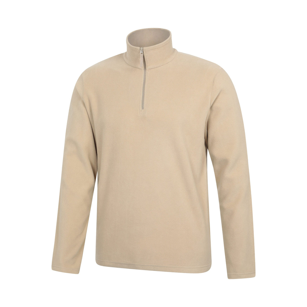 Mountain Warehouse Mens Camber II Camo Half Zip Fleece Top Off White