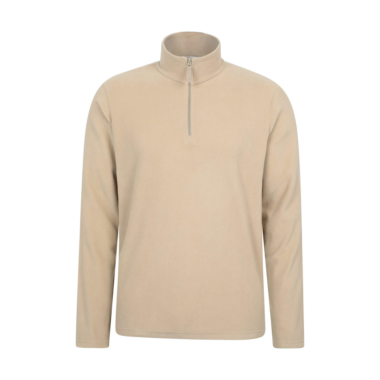 Mountain Warehouse Mens Camber II Camo Half Zip Fleece Top Off White