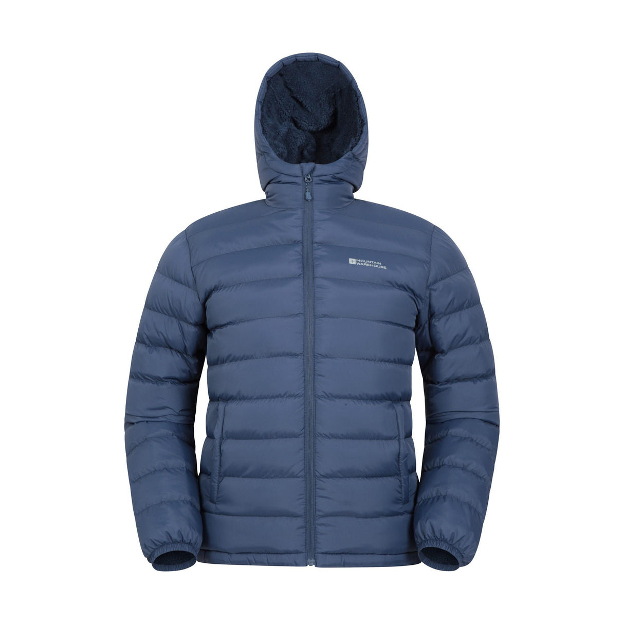 Mountain Warehouse Mens Seasons Faux Fur Lined Padded Jacket Navy