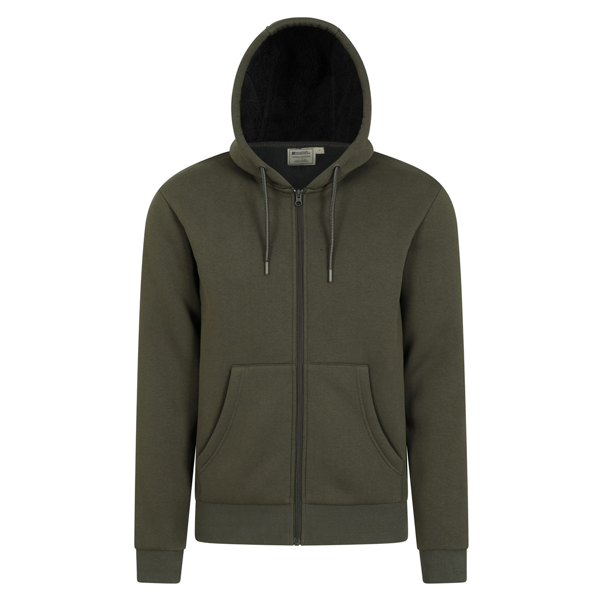 Mountain Warehouse Mens Dalton Borg Lined Full Zip Hoodie Dark Khaki
