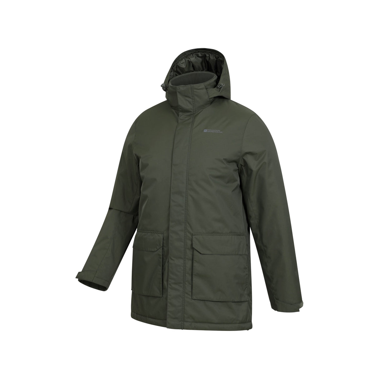 Mountain Warehouse Mens Ranger Padded Parka Khaki Green