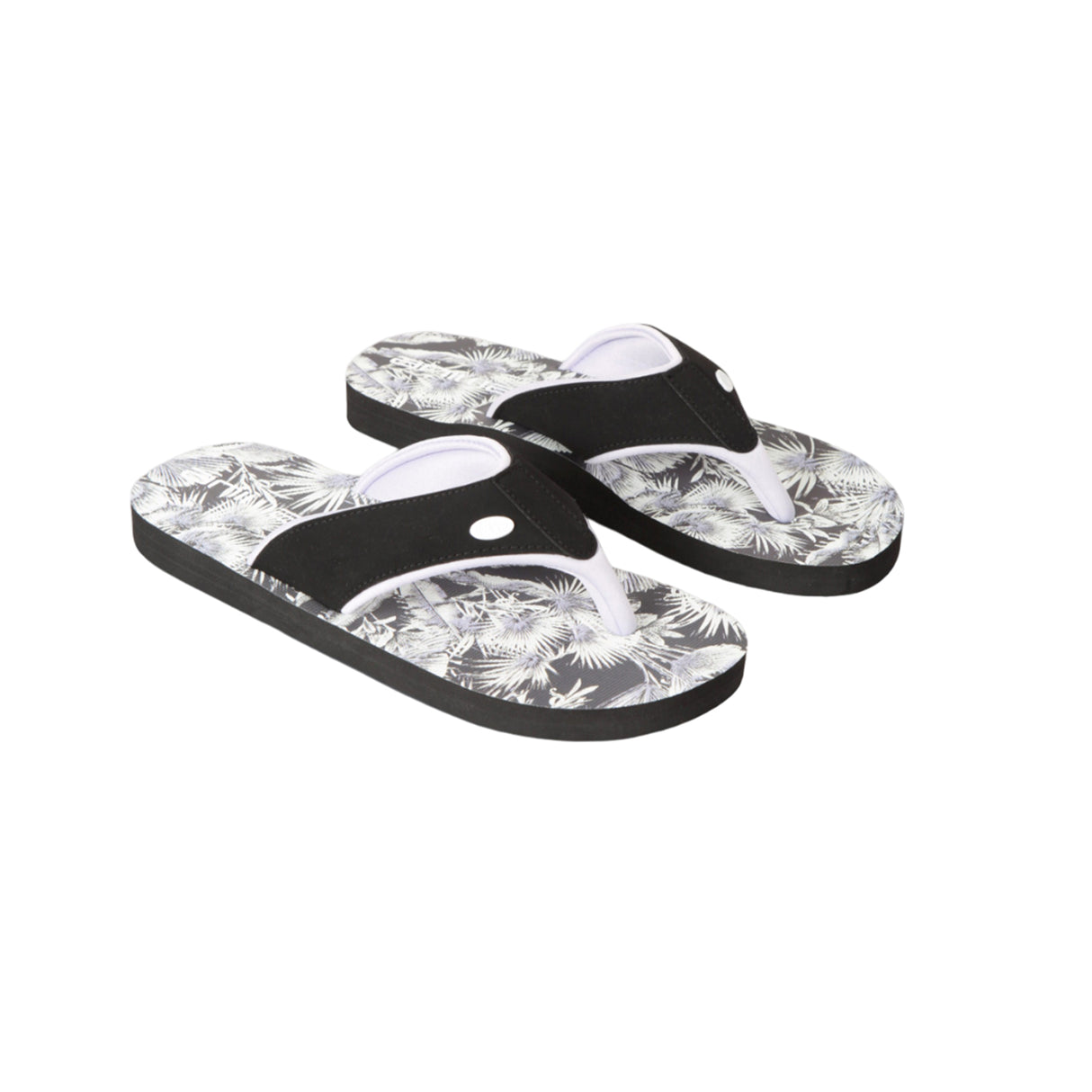 Animal Womens Swish Palm Print Recycled Flip Flops Lilac