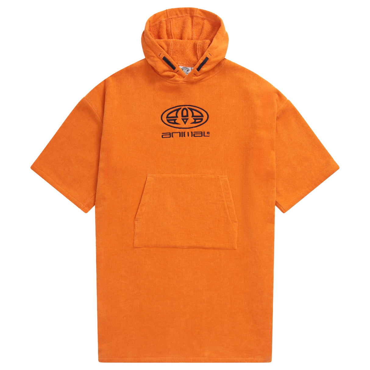 Animal Kids Gill Towelling Organic Poncho Orange