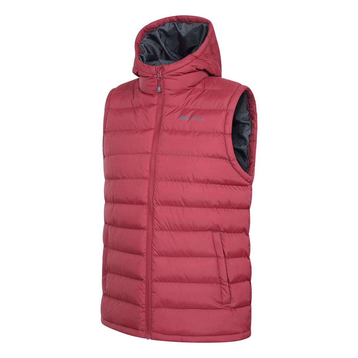 Mountain Warehouse Mens Seasons Hooded Padded Gilet Red