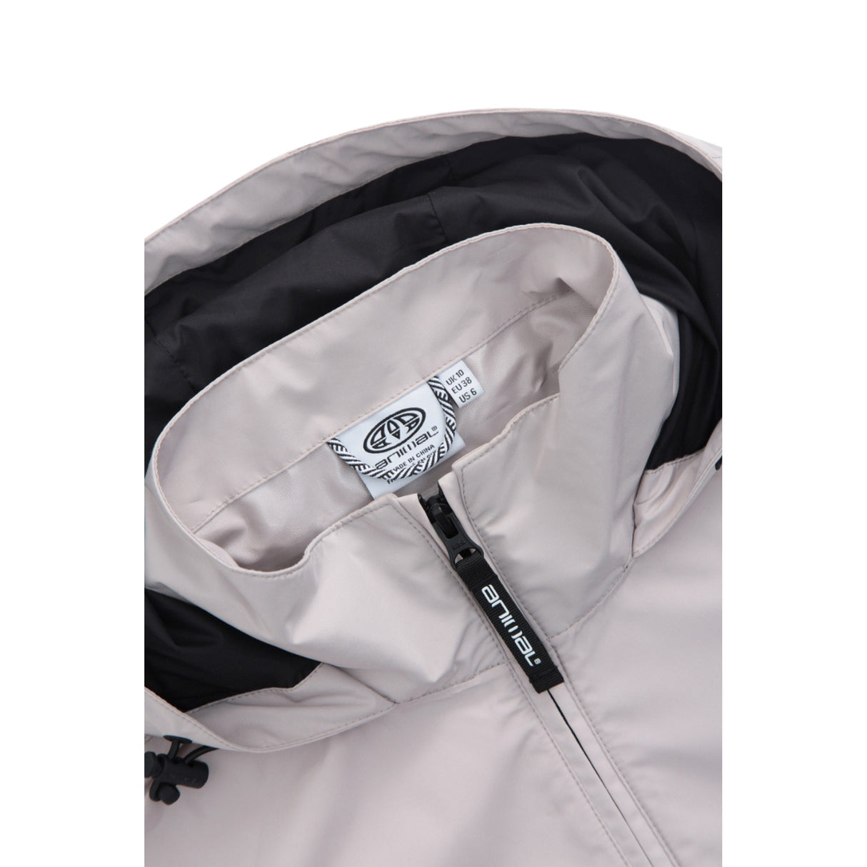 Animal Womens Pace Packable Waterproof Jacket Light Beige