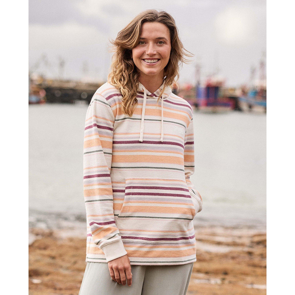 Animal Womens Lila Organic Beach Hoodie Light Pink