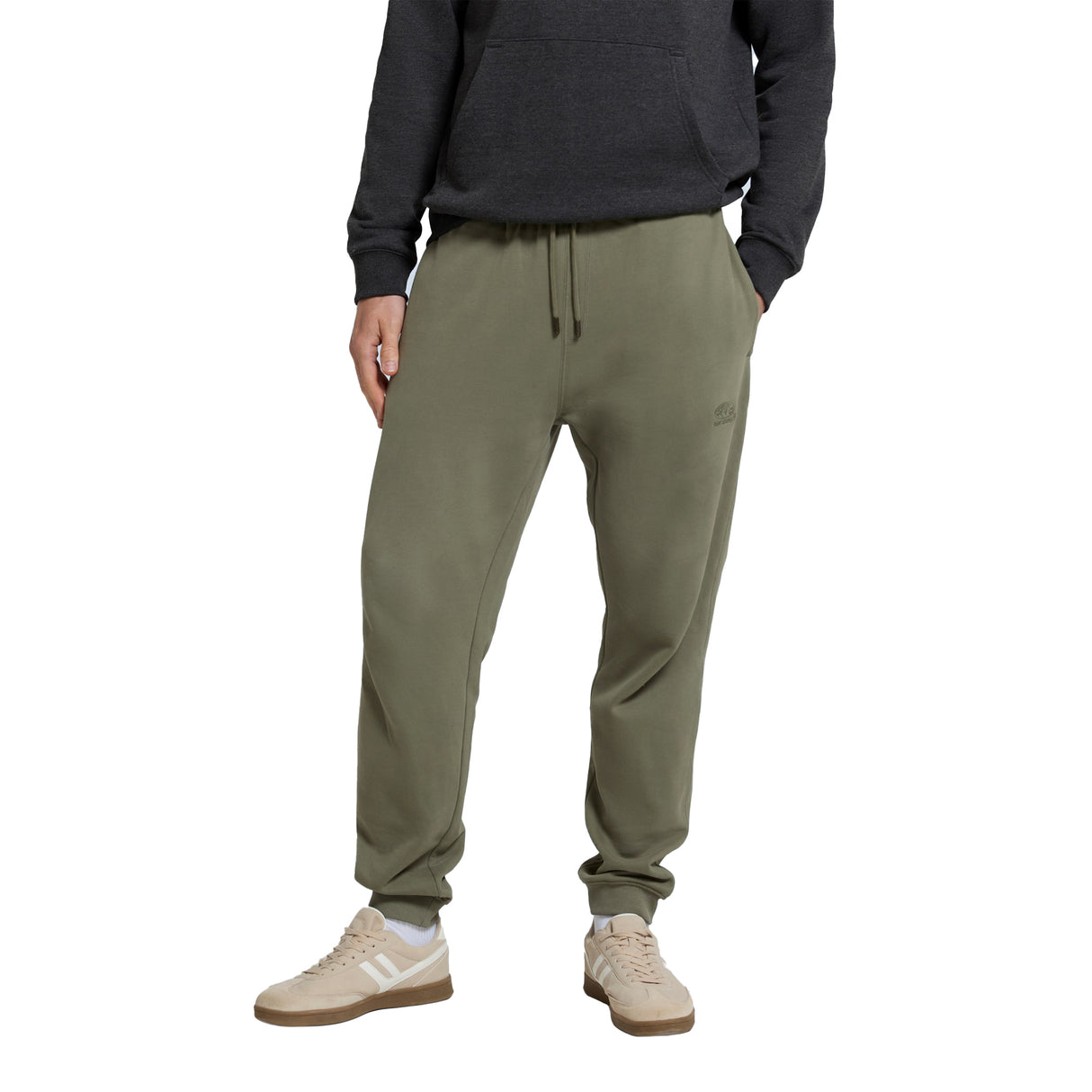 Animal Mens Driver Organic Jogging Bottoms Khaki Green