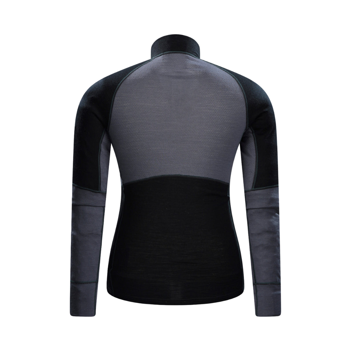 Mountain Warehouse Mens Ultra Merino Wool Zip Neck Base Layer Top Black