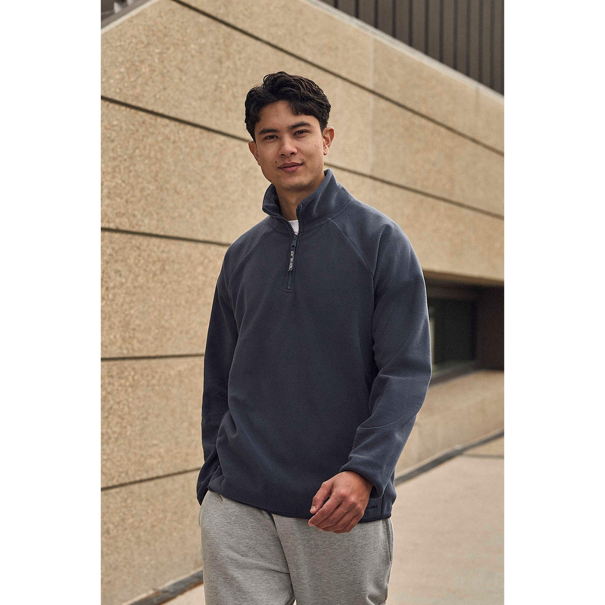 Animal Mens Stockholm Half Zip Fleece Top Navy