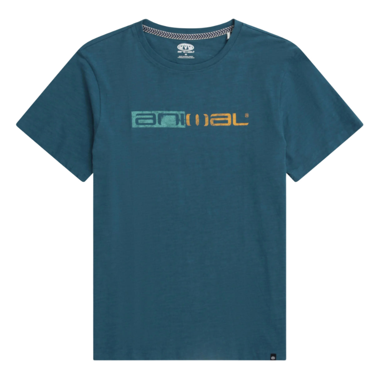 Animal Mens Jacob Distressed Logo T-Shirt Teal