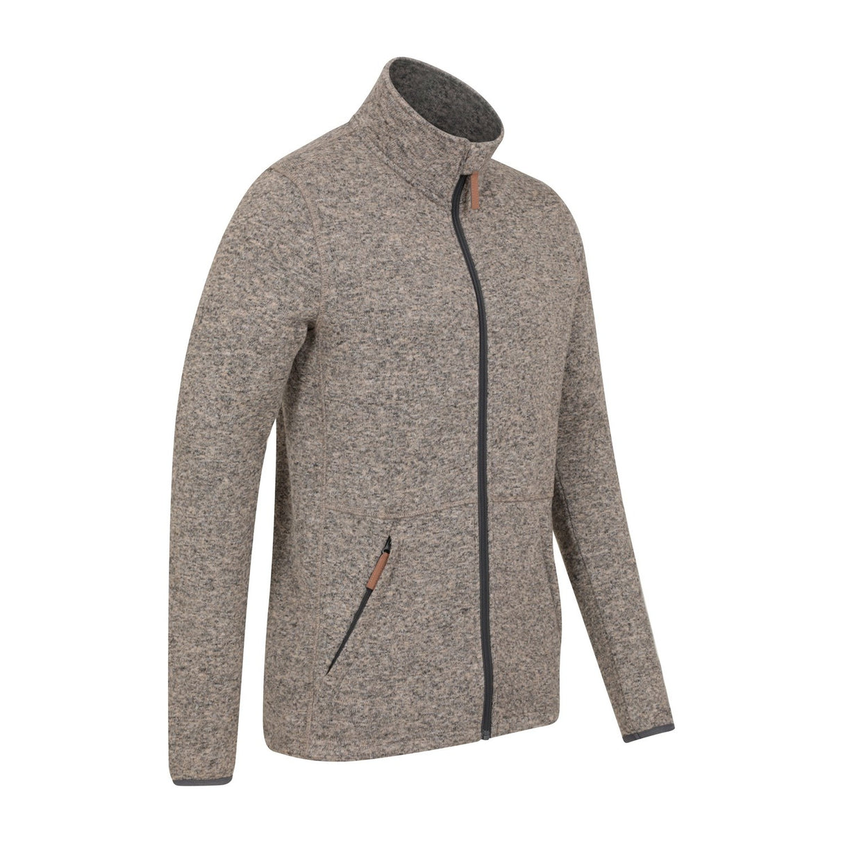 Mountain Warehouse Mens Idris III Full Zip Fleece Jacket Beige