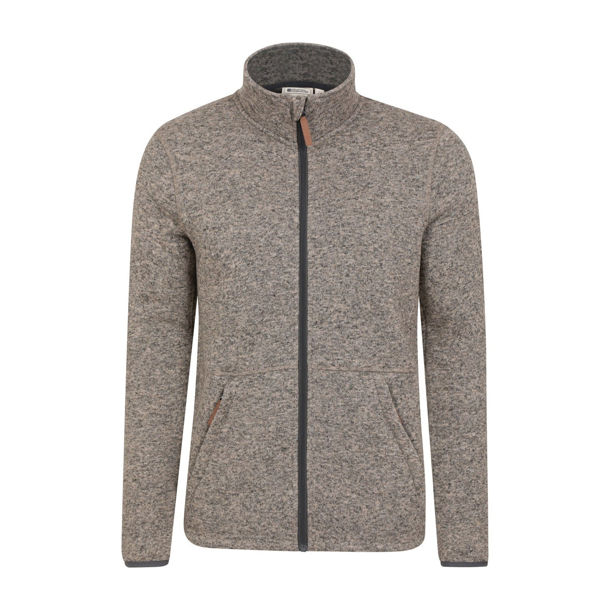 Mountain Warehouse Mens Idris III Full Zip Fleece Jacket Beige