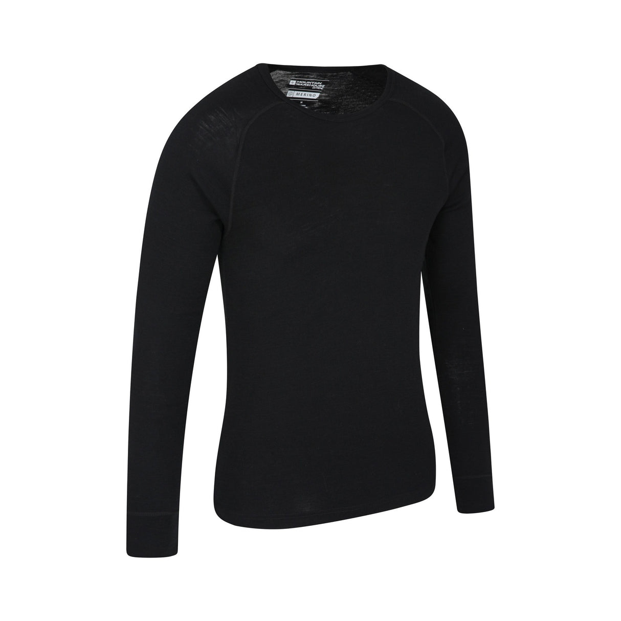 Mountain Warehouse Mens Merino Wool Base Layer Top (Pack of 2) Black