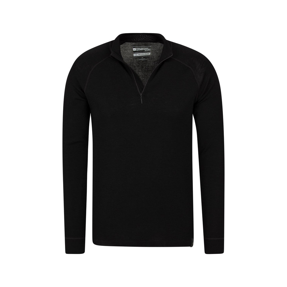 Mountain Warehouse Mens Merino Wool Base Layer Top (Pack of 2) Black