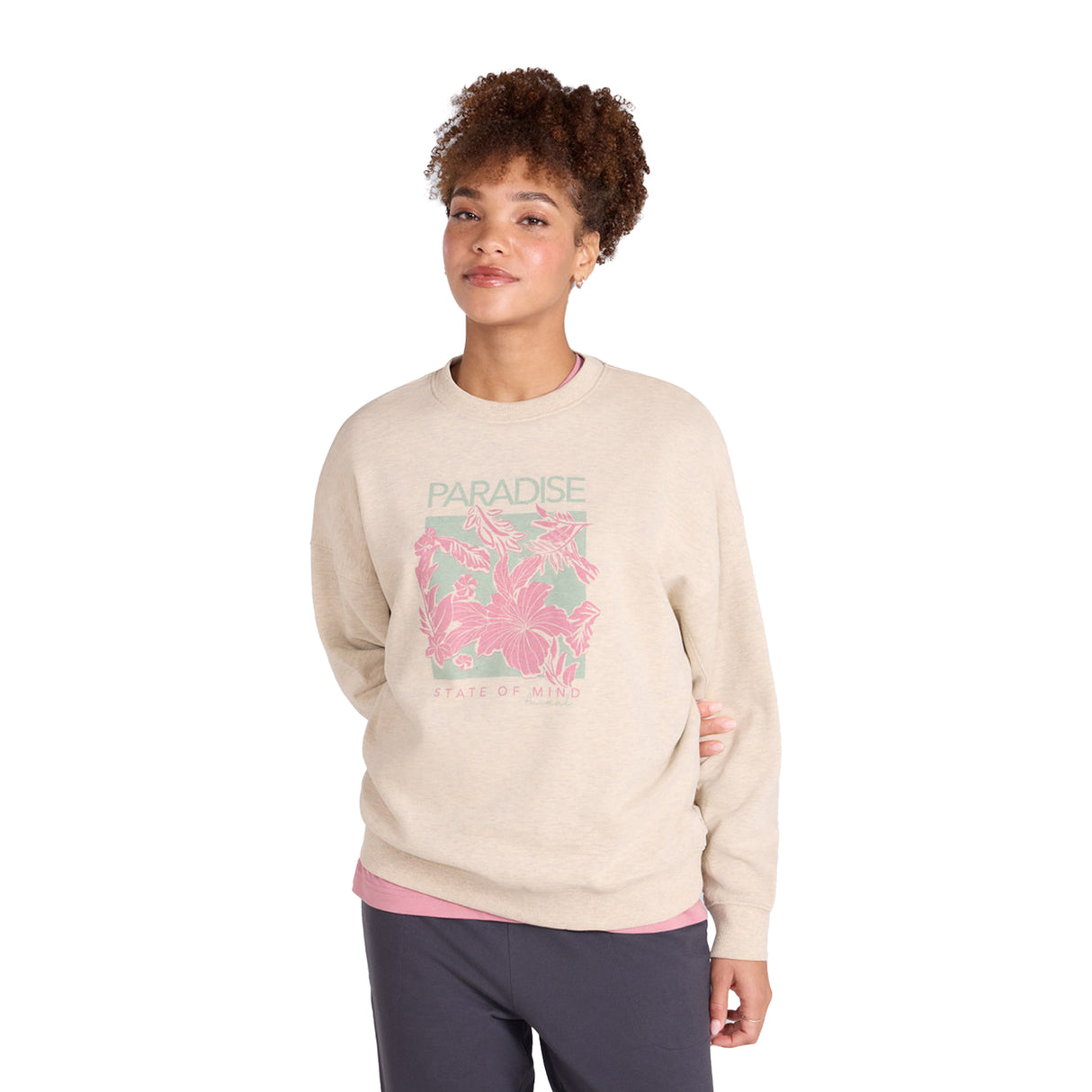 Animal Womens Dakota Graphic Sweatshirt Cream