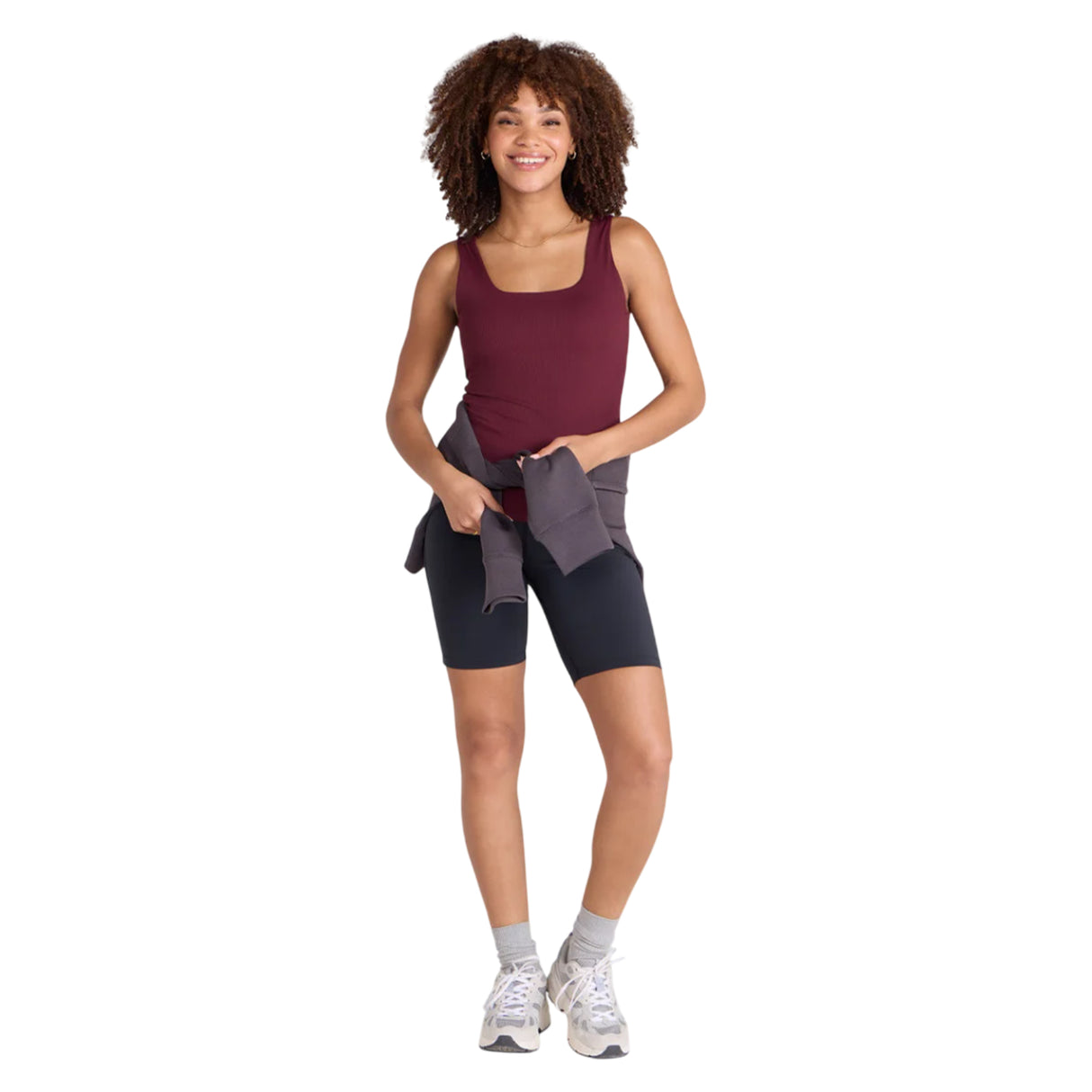 Animal Womens Active Ribbed Vest Top Burgundy