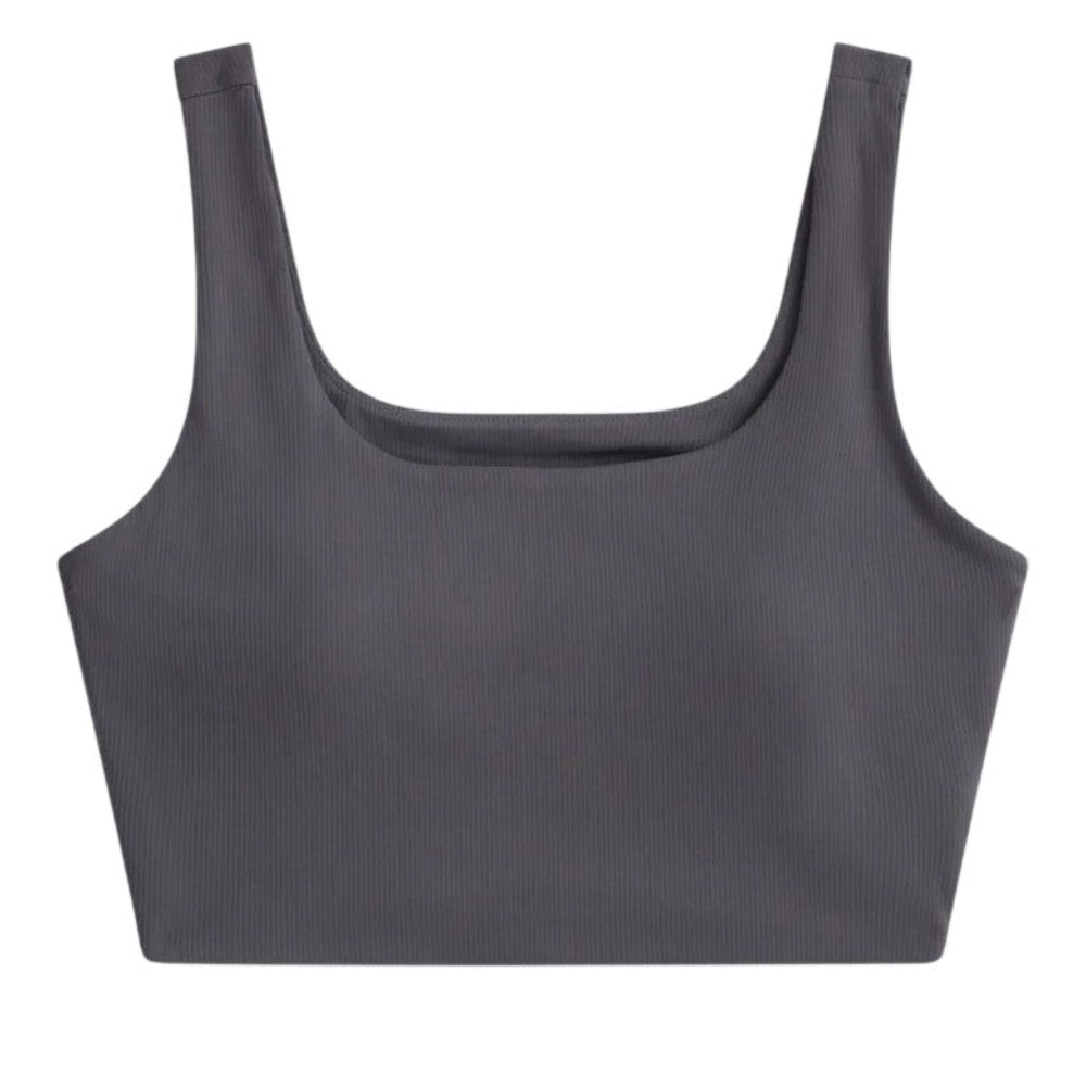 Animal Womens Laurel Cropped Tank Top Charcoal
