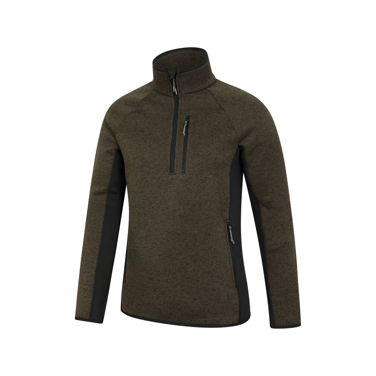 Mountain Warehouse Mens Treston Fleece Top Khaki Green