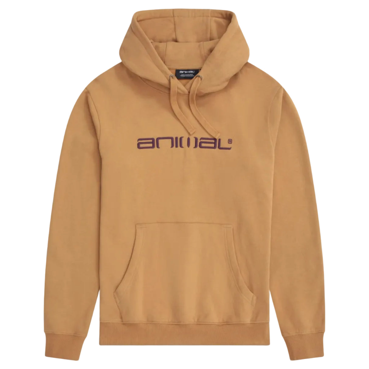 Animal Mens Driver Logo Organic Hoodie Pale Yellow