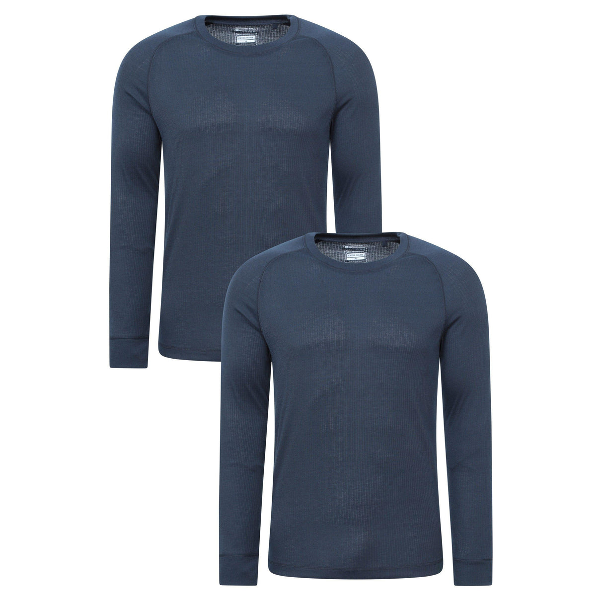 Mountain Warehouse Mens Talus Base Layer Top (Pack of 2) Navy