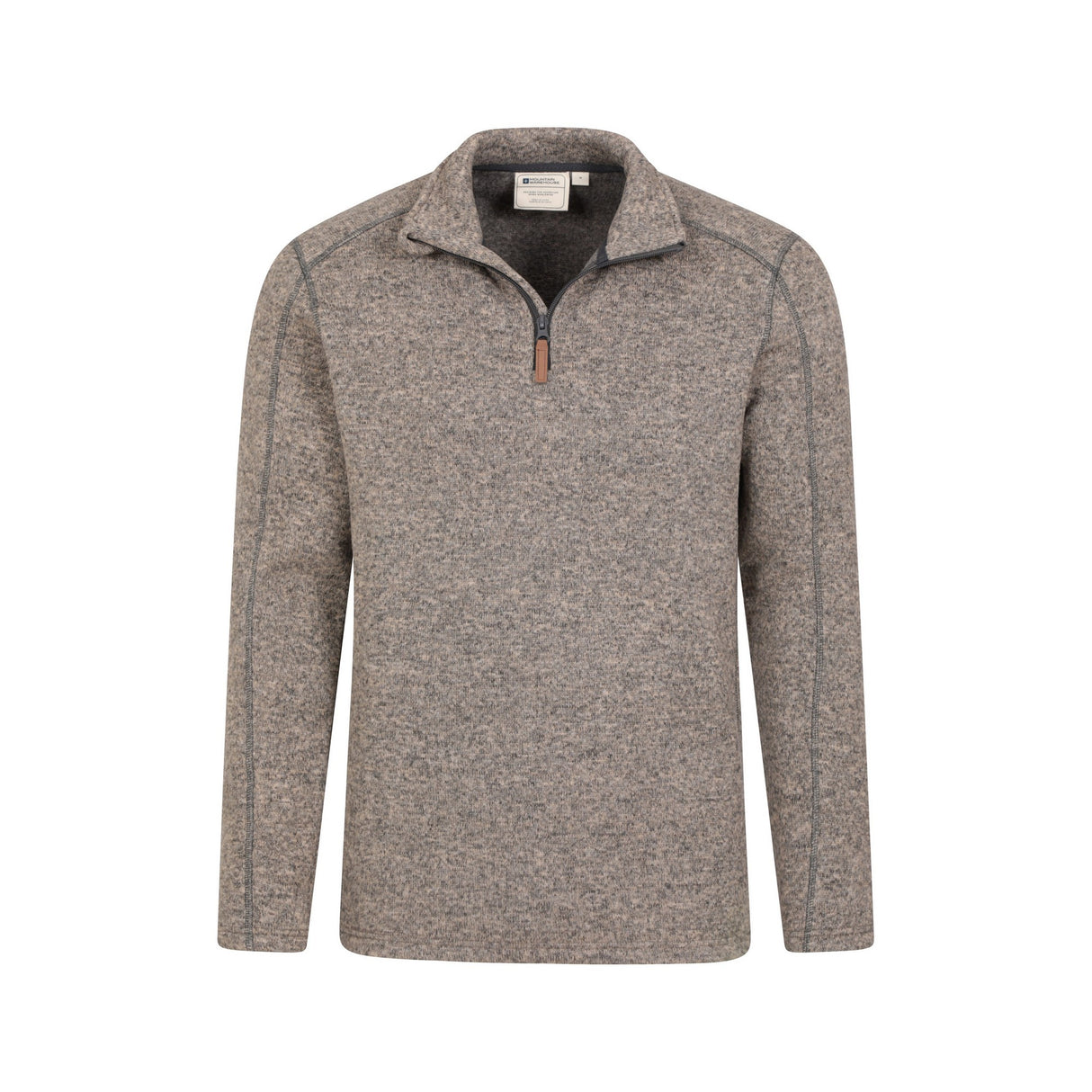 Mountain Warehouse Mens Idris II Half Zip Fleece Top Beige