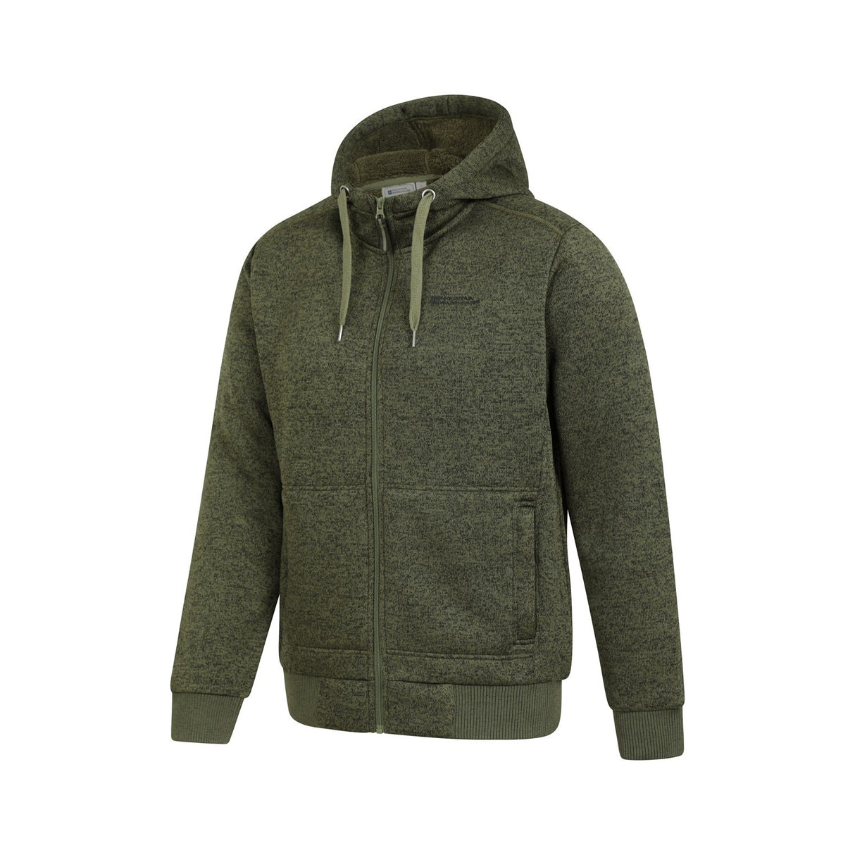 Mountain Warehouse Mens Nevis II Faux Fur Hoodie Green