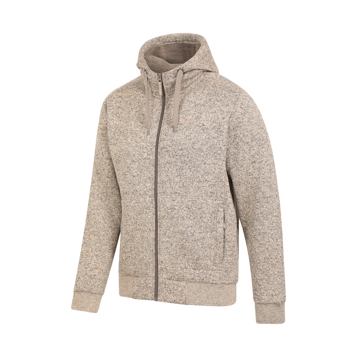 Mountain Warehouse Mens Nevis II Faux Fur Hoodie Beige