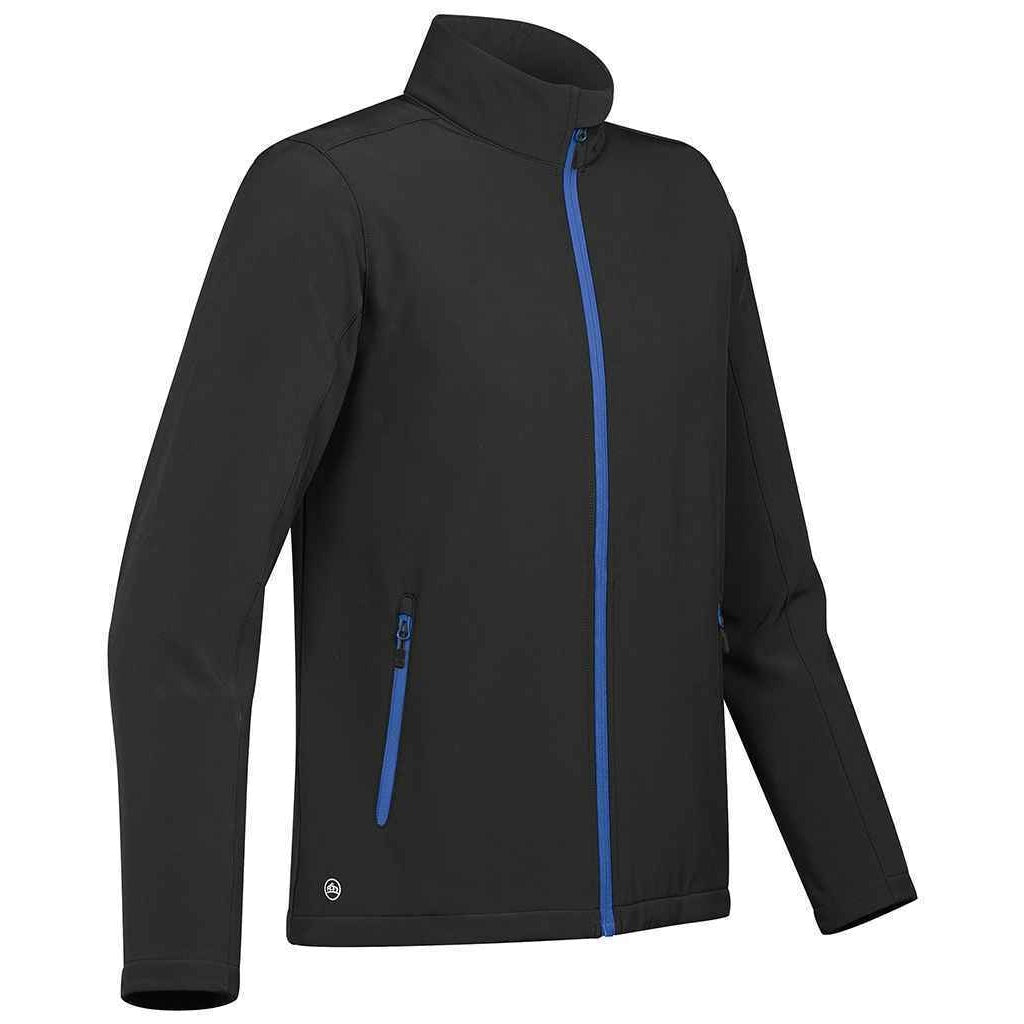 Stormtech Mens Orbiter Soft Shell Jacket Black/Azure