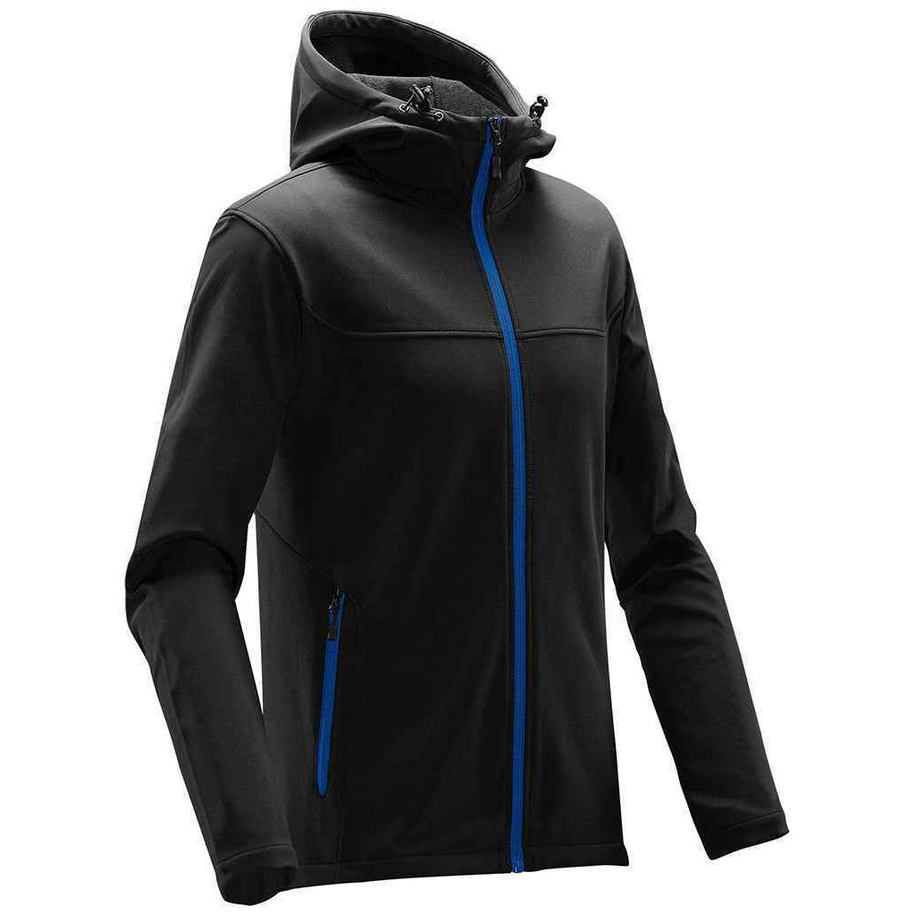 Stormtech Mens Orbiter Hooded Soft Shell Jacket Black/Azure