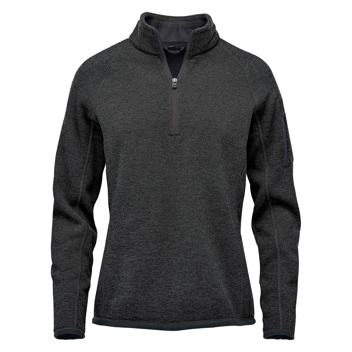 Stormtech Womens Avalante Heather Quarter Zip Fleece Top Black