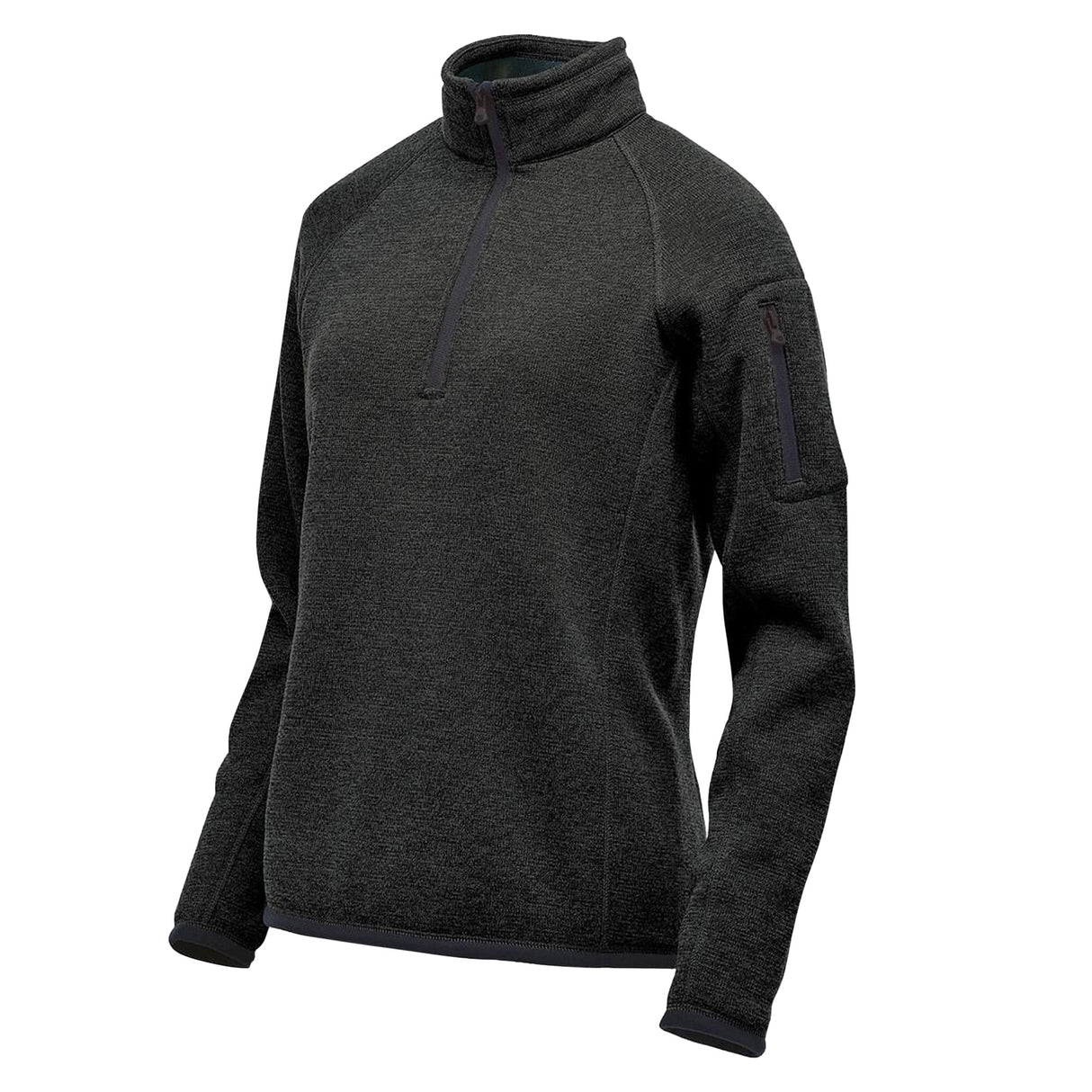 Stormtech Womens Avalante Heather Quarter Zip Fleece Top Black