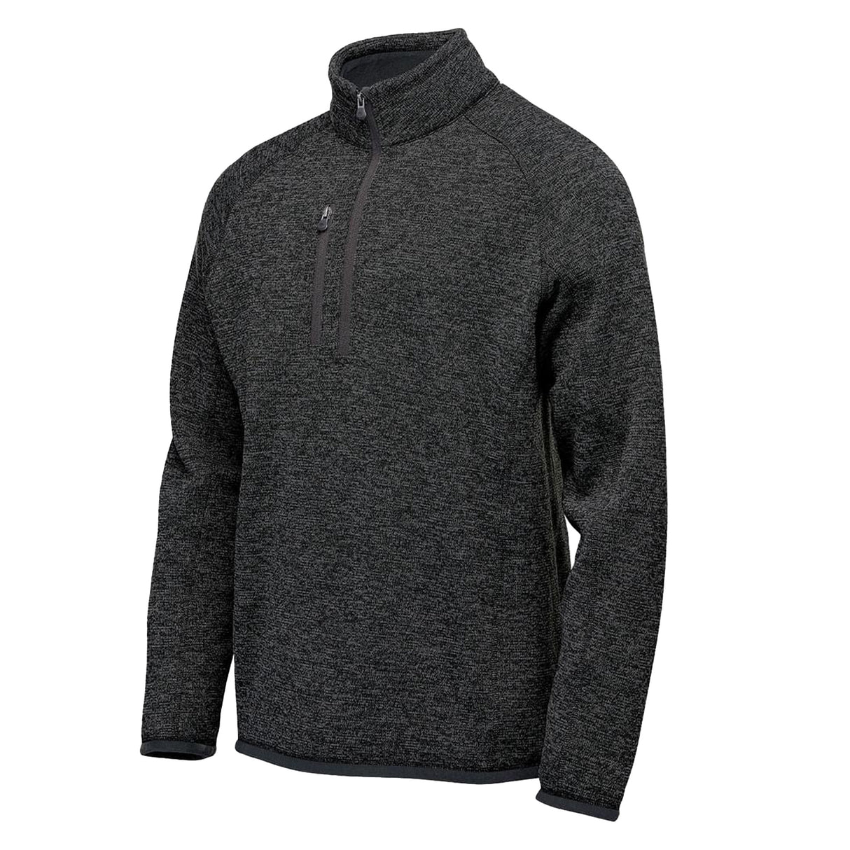 Stormtech Mens Avalante Heather Quarter Zip Fleece Top Black