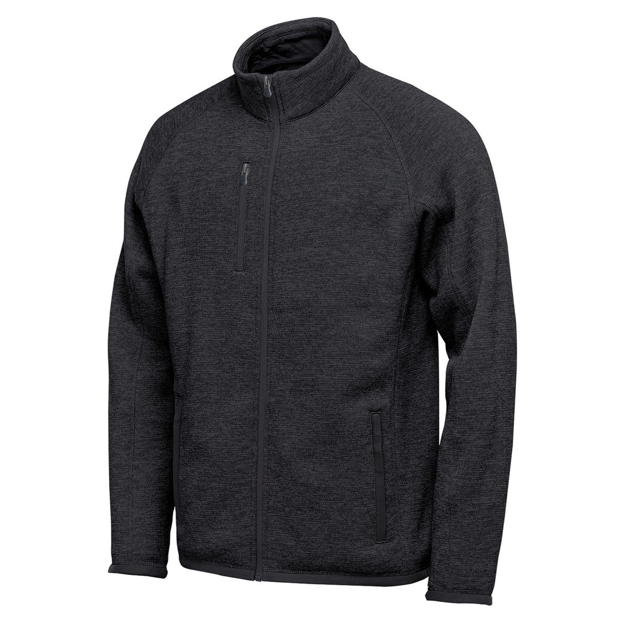 Stormtech Mens Avalante Heather Full Zip Fleece Jacket Black