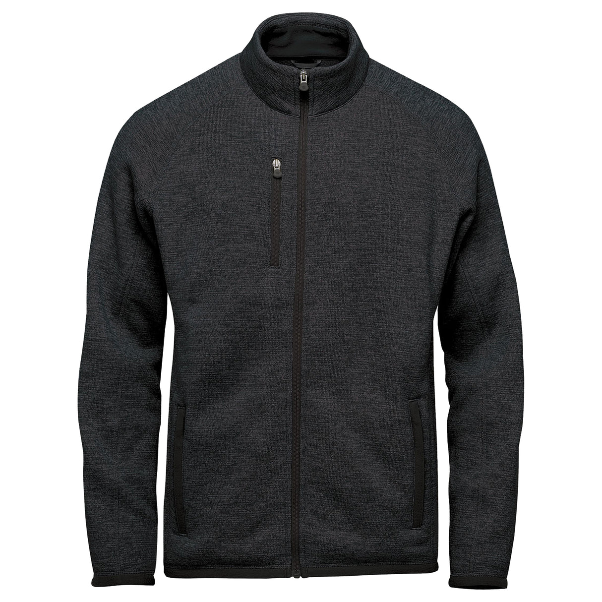 Stormtech Mens Avalante Heather Full Zip Fleece Jacket Black