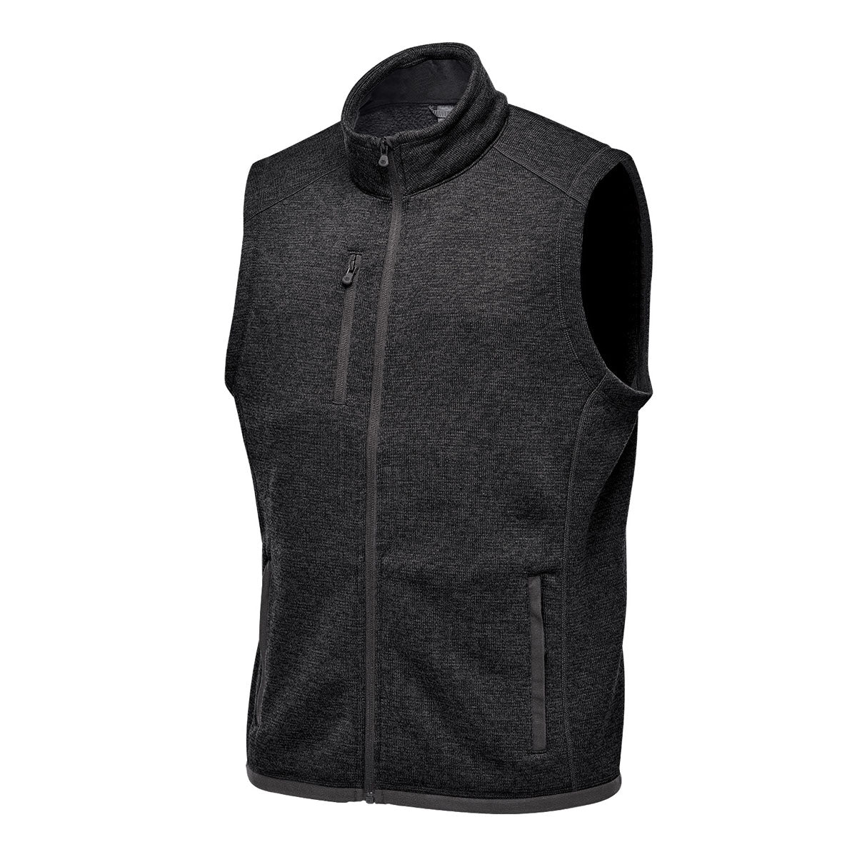 Stormtech Mens Avalante Knitted Heather Full Zip Gilet Black