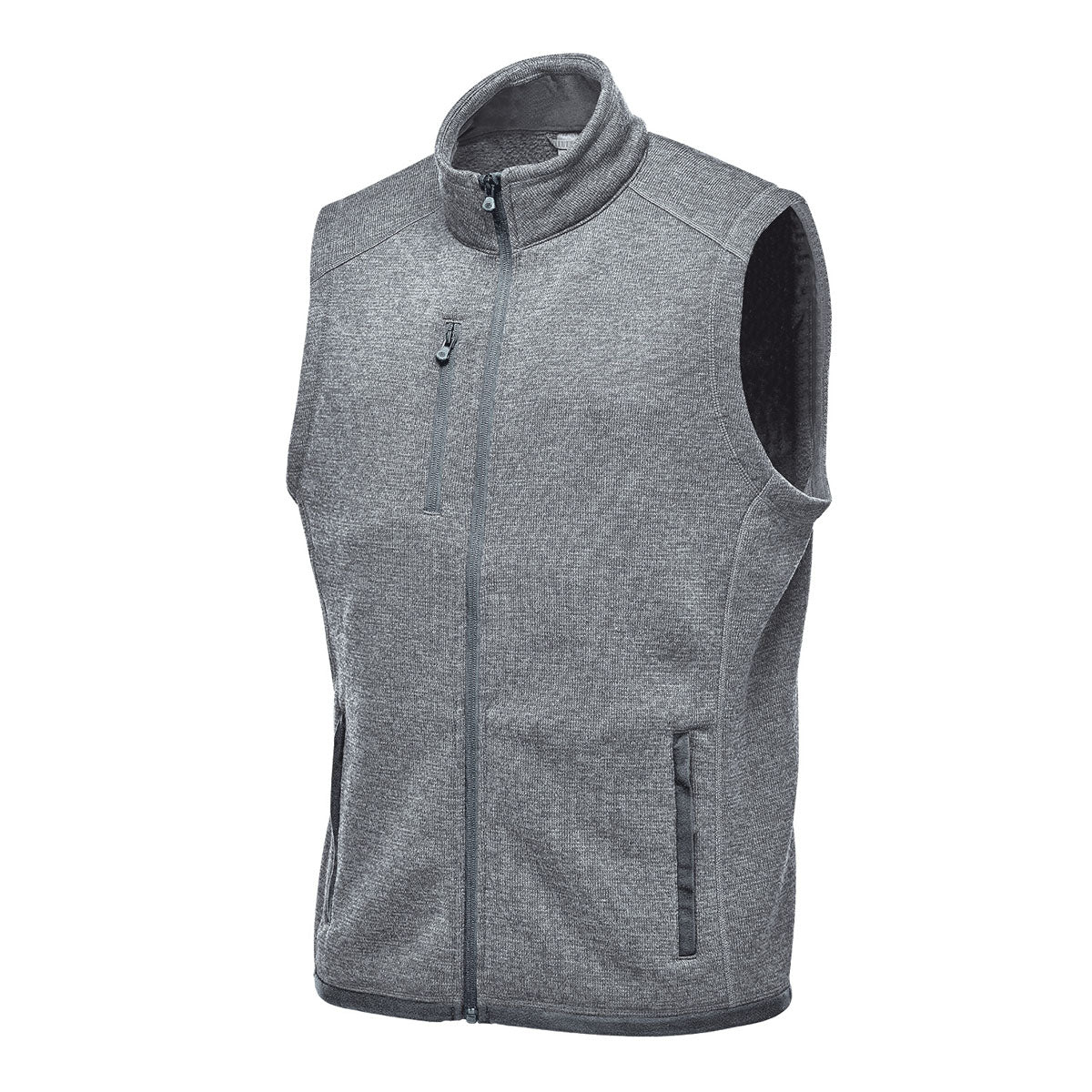 Stormtech Mens Avalante Knitted Heather Full Zip Gilet Granite