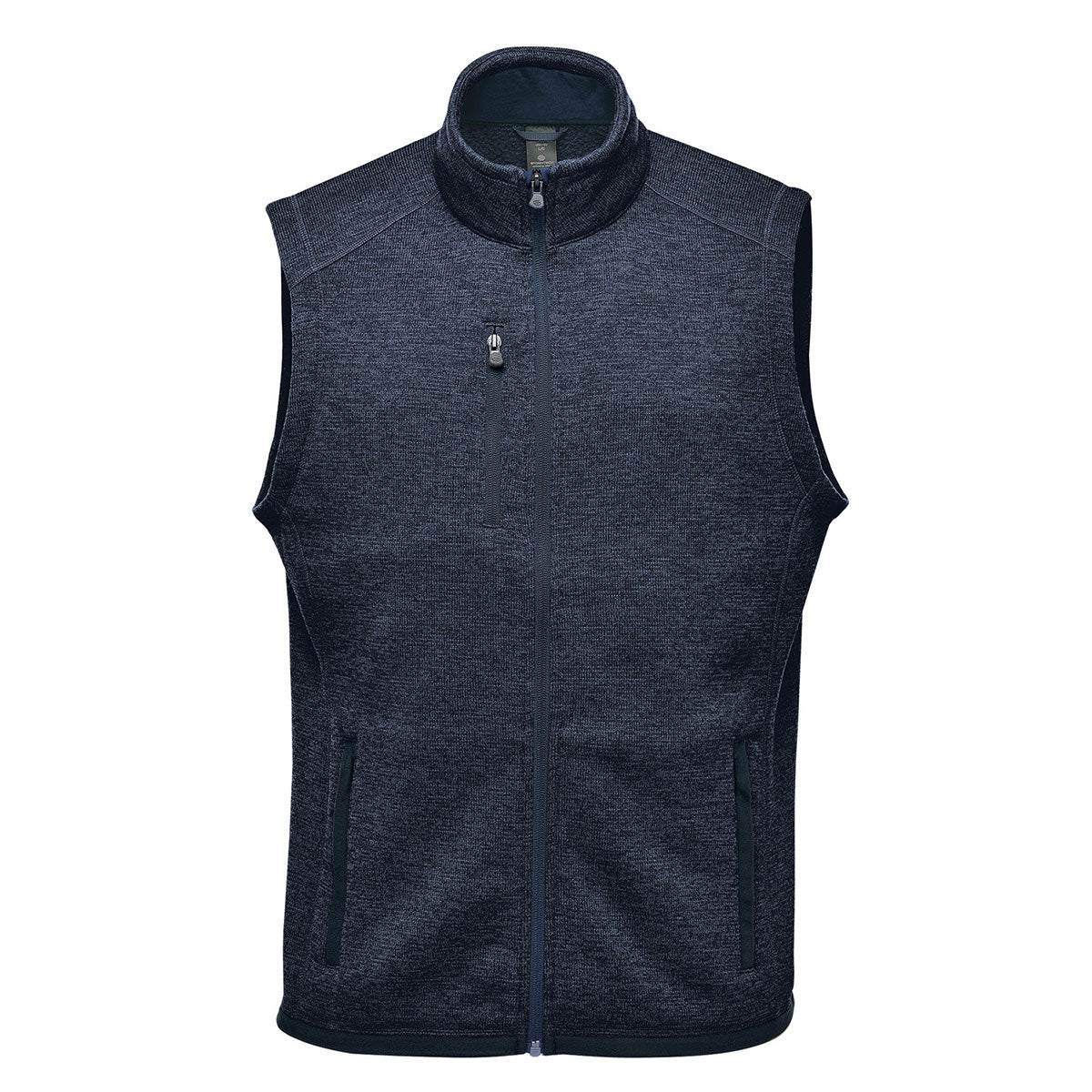 Stormtech Mens Avalante Knitted Heather Full Zip Gilet Navy