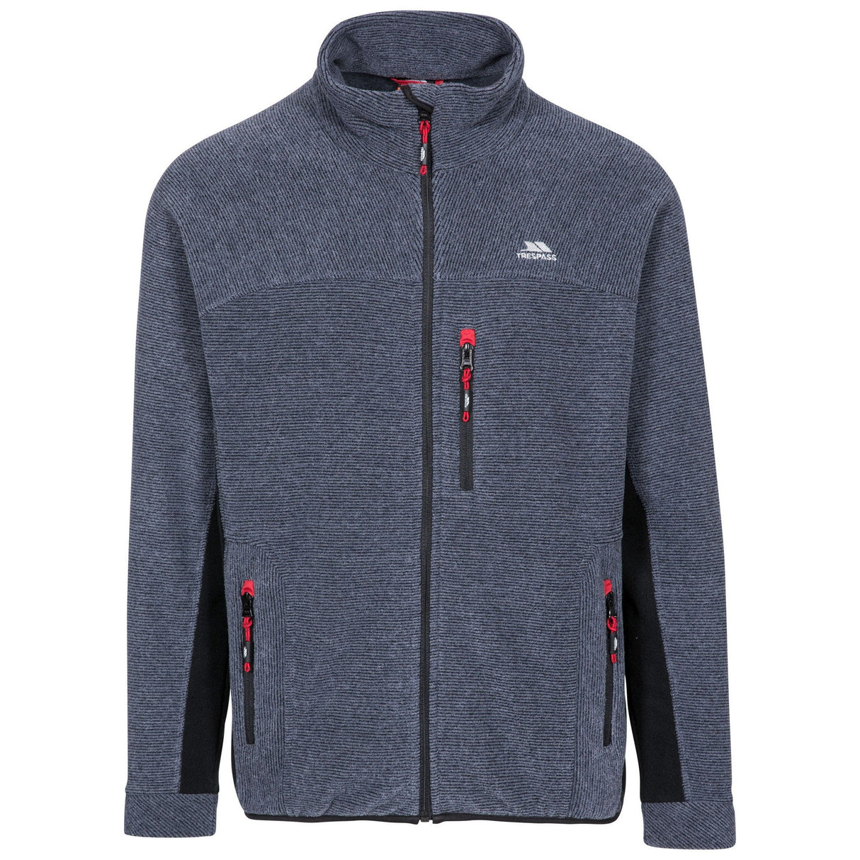 Trespass Mens Jynx Full Zip Fleece Jacket Navy Stripe