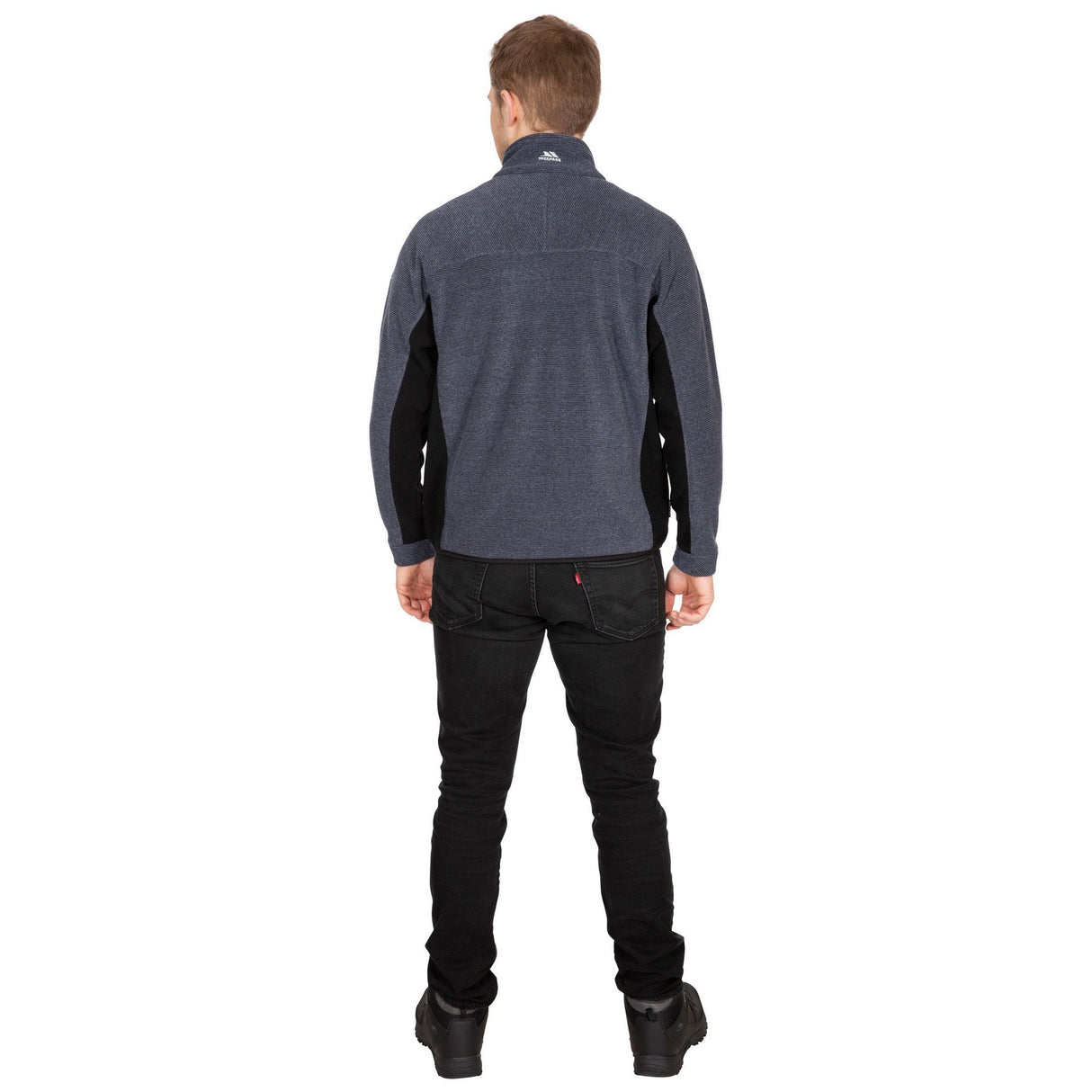 Trespass Mens Jynx Full Zip Fleece Jacket Navy Stripe
