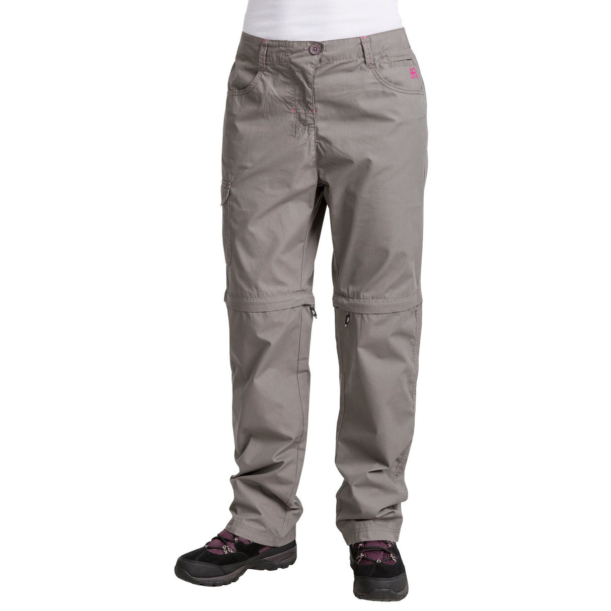 Trespass Womens Rambler Convertible Hiking Trousers Storm Grey