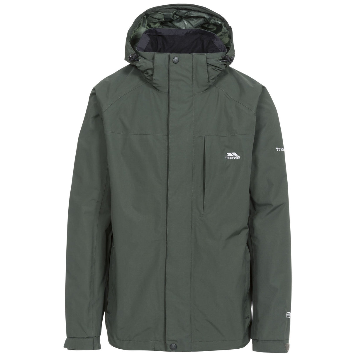 Trespass Mens Edwards II Waterproof Jacket Olive