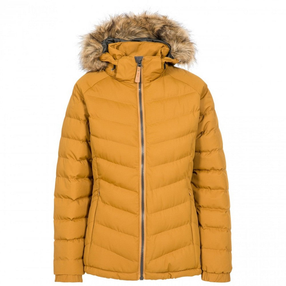Trespass Womens Nadina Waterproof Padded Jacket Golden Brown