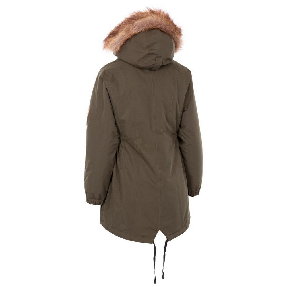 Trespass Womens Celebrity Insulated Longer Length Parka Jacket Dark Vine