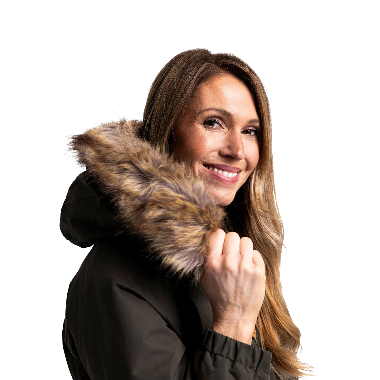 Trespass Womens Celebrity Insulated Longer Length Parka Jacket Dark Vine