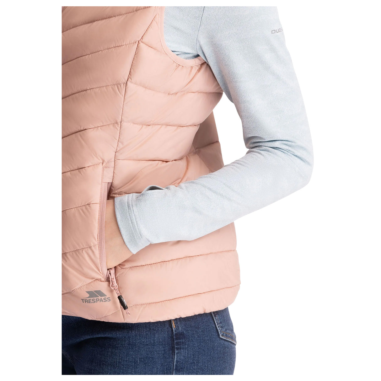 Trespass Womens Giana Down Gilet Misty Rose