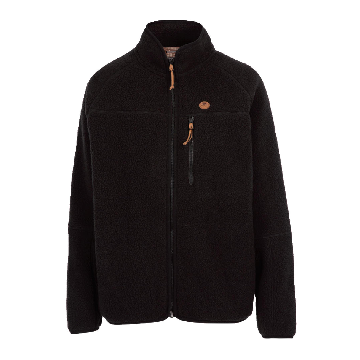 Trespass Womens Quake Leather Trim Fleece Jacket Black