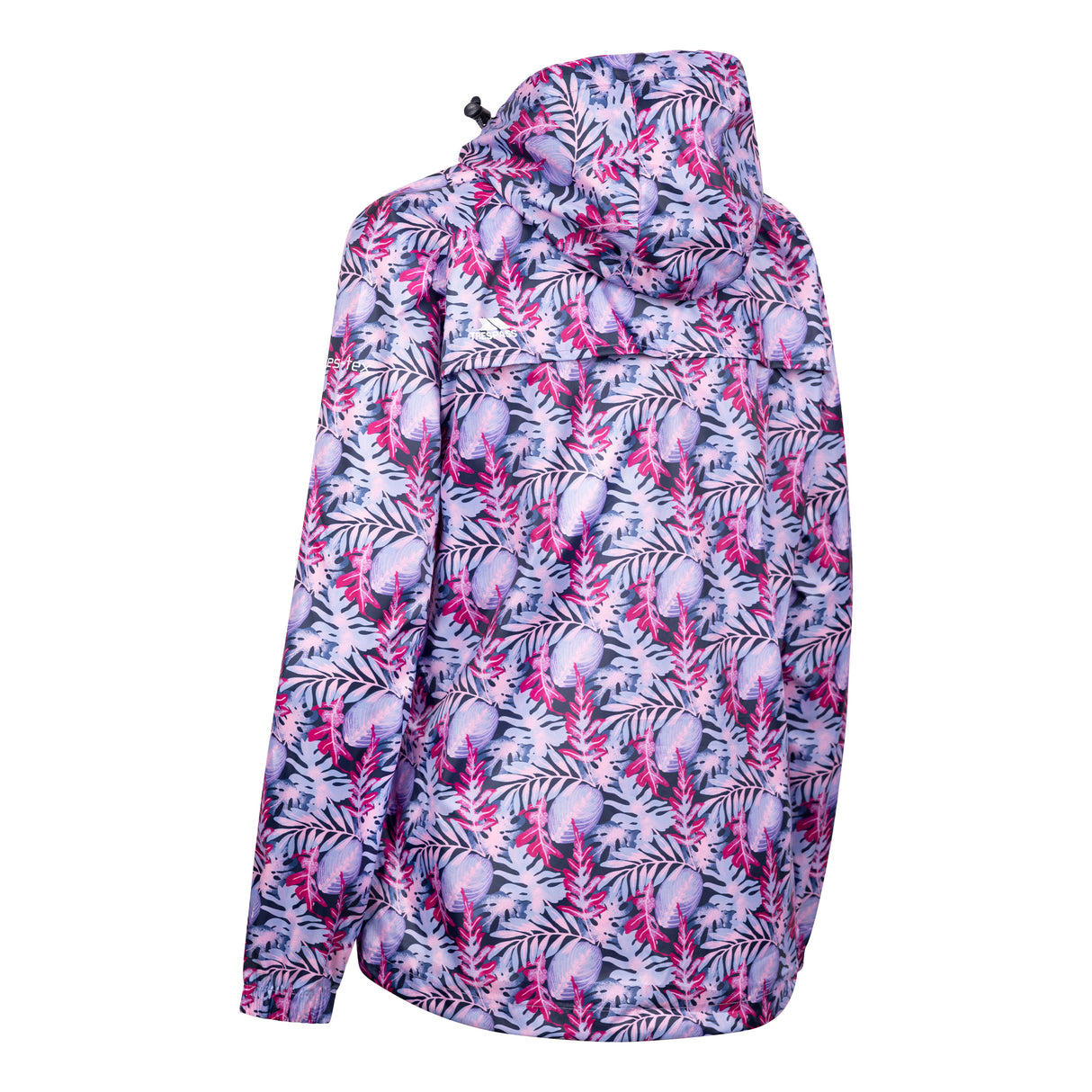 Trespass Womens Indulge Foliage Print Packaway Jacket Pink/Lilac