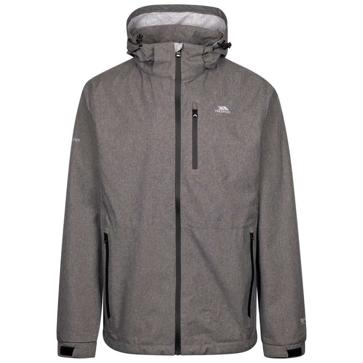 Trespass Mens Farlesthorpe Outdoor Jacket Grey Marl
