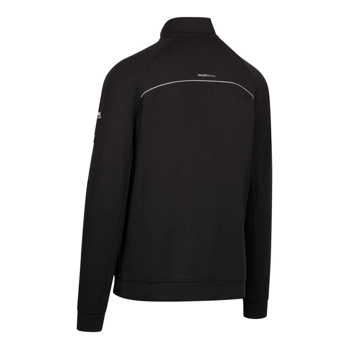 Trespass Mens Zakery Half Zip Sweatshirt Black