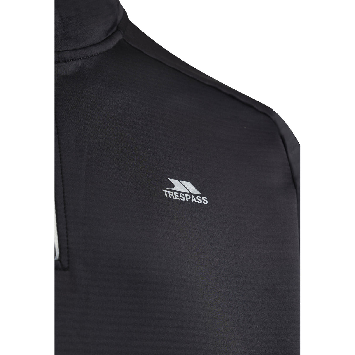 Trespass Mens Jay Quarter Zip Long-Sleeved Top Black